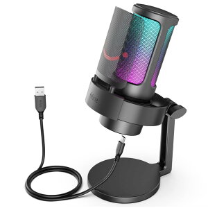 FIFINE Q[~O }CN USB PC }CN Xg[~O |bhLXg R[fBOp RfT[ fXNgbvRs[^[}CN RGBϊRg[ ^b`~[g wbhz