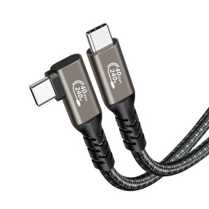 Thunderbolt 4 P[u (0.2m, L, KF) Popolier USB4Ή [240Wo / 40Gbpsf[^] / 8K@60Hz fo ] T_[{g 4P[u ʌ݊ iphone 15 pro max Macbook iPad mini Galaxy Hua wei XperiȃTyp