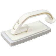 アズマ 浴室掃除用ブラシ 浴室床洗い スポンジ面:約7×16cm 凸凹床のお掃除に ツンツンブラシが溝の奥ま…