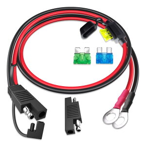 Cleqee SAE[dP[u 60cm SAEobe[P[u SAEobe[RlN^ SAEOO^[~in[lX 10AWG SAERlN^ I[goCobe [[d SAERPA_v^[t 15A / 20A/30Aq