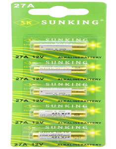 SUNKING �A���J���d�r 12V - 27A 1�V�[�g (5��)