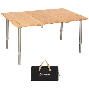 KingCamp Lv e[u ܂ AEghAe[u iK y ou[e[u 3 ~j [e[u ω׏d30kg RpNg [t sNjbNoR gѕ֗ 75 x 50 x 3