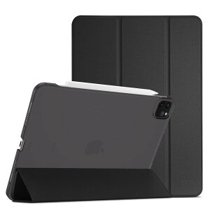 ProCase iPad Air 13�C���` M2 (2024) iPad Pro 12.9 �P�[�X ��6/5/4/3����ɓK�p�i2022 2021 2020 2018�j �X���� �O�܂� �X�^���h �X�}�[�g�J�o�[ Pencil�̃y�A�����O�Ə[�d�ɑΉ� - �u���b�N