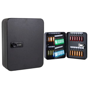 IUME キーボックス 48キー 壁掛け 鍵管理 鍵収納ボックス ダイヤル式キー保管ボックス 鍵保管ケース 鍵保管ボックス 鍵収納ケース 鍵の紛失防止に ご家庭、オフィス、店舗の鍵管理に 置き場