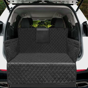 Temiry 車用 ラゲッジマット 撥水 荷台マット 汚れに強い 後部座席 滑り止め カー汎用品 600D オックスフォード 耐久性 ワンタッチバックル 取付簡単 軽自動車/SUV用 (汎用ラゲッジマット(厚手