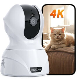 【臨場感溢れる800万画素・5GWIFI対応】COOAU ペットカメラ iphone対応 見守りカメラ 8MP 監視カメラ 防犯カメラ Wi-Fi/有線LAN対応 夜間暗 視 360°PTZ機能 遠隔操作 AI検知 室内カメラ 自動追尾 双方向音声 複数録画機能 ネットワークカメラ type-c対応 猫/犬/子供/老人介