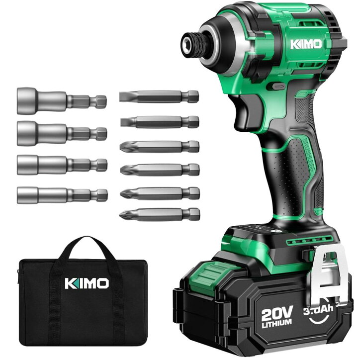 楽天市場】KIMO インパクトドライバー セット 20V 200N·m 高回転 電動 