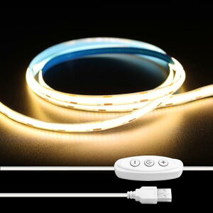 iNextStation lede[vCg COB x USBCg dd5v 320LEDs/m \ Jbg\ ʃe[vݒu 8mm e[vCg2M dF