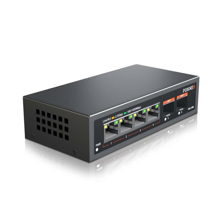楽天市場】FOXNEO 2.5gbps スイッチングハブ 6ポート（4x2.5G RJ45と 