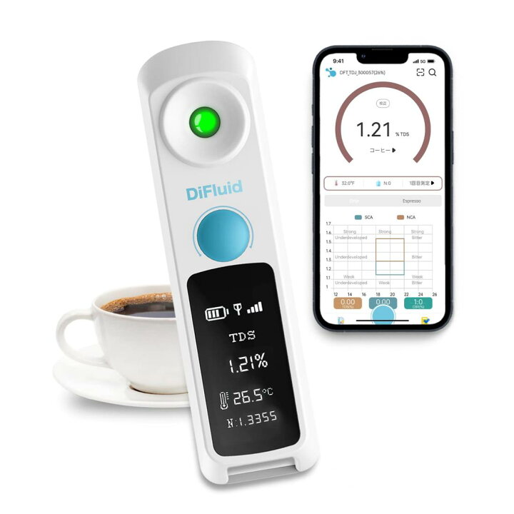 楽天市場】DiFluidコーヒー tds濃度計 【日本語仕様】tdsメータ 