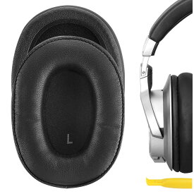 Geekria イヤーパッド QuickFit 互換性 パッド オーディオテクニカ Audio-Technica ATH-SR9 ATH-DSR9BT ATH-DSR7BT ヘッドホンに対応 パッド イヤー/イヤーカップ (プロテインレザー/ブラック)
