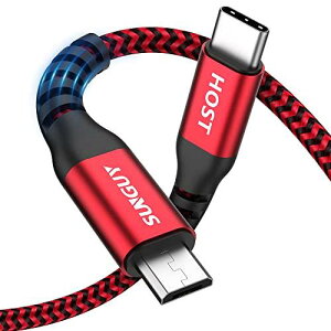 SUNGUY Type C Micro USB P[u 0.15M (USB C to micro) OTGP[u Z ^CvC }CN ^CvB 15cm [dP[u USB2.0 f[^] AndroidX}z ȂǂɑΉ bh