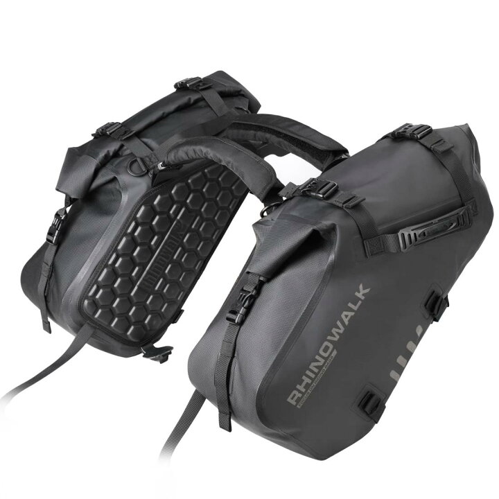 楽天市場】Rhinowalk バイク用 防水サイドバッグ 28L大容量 ツーリング 