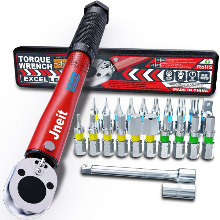 楽天市場】トルクレンチ 自転車 Jneit 差込角6.35mm (1/4インチ) 2 