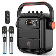 JYX ワイヤレスマイク スピーカーセット 拡声器 Bluetooth 5.0対応 低音強化機能搭載 充電式 ポータブル …