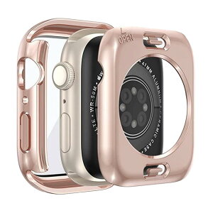 �y2024���ǃP�[�X�zYUGYUG for �A�b �v���E�H�b�`SE2/SE/6/5/4 �J�o�[ 40mm Apple Watch SE2/SE/6/5/4 �J�o�[ 40mm PC�f�� IP68 �h���P�[�X 360�Ǔx �A�b �v���E�H�b�` �P�[�X �K���X�t�B���� ��̌^ ���{���Ɏq�� 