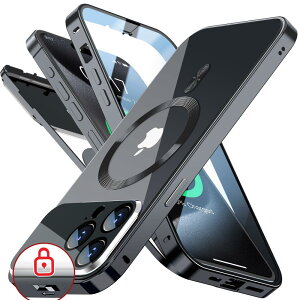 Rosycover�y�V�����̈�̌^�����Y�E���J�j�J�����b�N�ziPhone 15 Pro Max �p�� �P�[�X Mag-safe�Ή�[360°�S�ʕی�E���ʋ����K���X][�{�̂̐F�ECD Mag-safe�����O]�}�O�Z�[�t ���C�����X�[�d�Ή� �X�g��