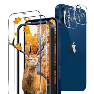 �y2+2���Z�b�g �K�C�h�g�t�� �z �p iPhone 12 �K���X�t�B���� 2�� �A�C�t�H�� 12 �t�B���� + 2�� �J�����ی�t�B�����Z�b �y ���{���Ɏq�� 9H���x �z �Ή� iPhone12 �����K���X 3D Tou ch�Ή� ��phone12 ��