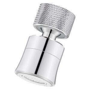 Yllnioos 蛇口 シャワー 節水 泡沫器 首振り シャワー蛇口 水栓 ノズル 先端 スパウト 交換 キッチンシャワー (60度首ふり 360度回転式)