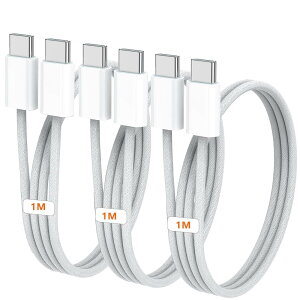 USB Type C [dP[u 3{ 1M Type-C to Type-CP[u PDΉ iPhone 15 [dP[u 100w/5A }[d P[u f[^] ϋv fh~Galaxy/MacBook Pro/iPhone 16/16Pro/15 Pro Max/AndroidType-c@