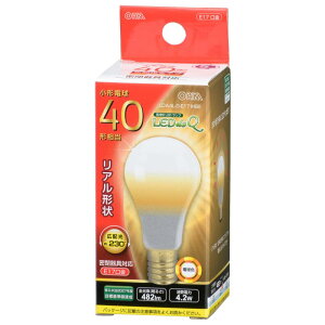 �I�[���d�@ LED�d�� ���`(40�`����/482lm/�d���F/E17/�L�z��230°/�����Ή�/�f�M�ގ{�H���Ή�) LDA4L-G-E17 IH92