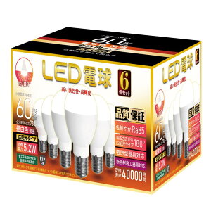 LEDd a17mm d60W` dF(5.2W) ~jNvgdELz^Cv fMގ{H `Ή PSEF 6Zbg (dF)