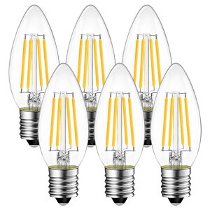 LVWIT LEDd VfAd E17 40W` 470LM 2700KdF LED C35 tB gd Lz ȃGl 4W XC^ gd PSEF 6Zbg Ή