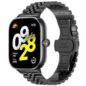 Lamsaw for Redmi watch 4 �X�}�[�g�E�H�b�` �o���h, �X�e�����X�� �O�����^�� ���v�x���g ���������o���h �����������t�� Redmi watch4 �X�}�[�g�E�H�b�`�ɑΉ� (���ǌ^�u���b�N)