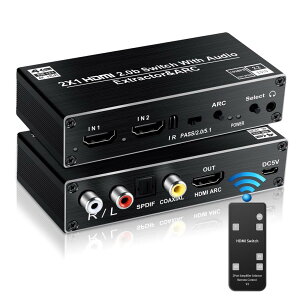 avedio links HDMI fW^ 4K@60Hz HDMI ؂ւ21o ARC Rt HDMI 2.0 bXCb`[  SPDIF ++AiORCAXeI o PS3/4 Xbox/z[VA^[ȂǂɑΉ