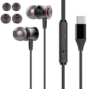 USB タイプc イヤホン 有線 Type-C 【2024冬新版】イヤホン 有線Type C カナル型 マイク付き 通話可能 HIFI音質 音量調節 騒音低減 ステレオイヤフォン ヘッドホン Type Cインターフェース使用 iPhone 16