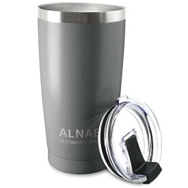 ALNAE タンブラー ふた付き600ml 真空断熱 魔法瓶 二重構造 マグカップ ステンレス コーヒーカップ コンビニマグ 大容量 ビー ル コーヒー 直接ドリップ グレー