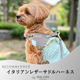 【イタリアンレザーサドルハーネス】犬 ハーネス 本革 イタリアンレザー サドルハーネス 小型犬 中型犬 胴輪 レザーハーネス おしゃれ 日本製 散歩 お出かけ