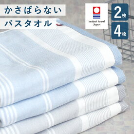 バスタオル 今治タオル 4枚 2枚 今治 ボーダー 60×110cm おしゃれ 綿100 片面 ガーゼ パイル 綿 ブルー グレー 日本製 ガーゼタオル まとめ買い 速乾 薄手 コンパクト 新生活 毎日 今治製 国産 ギフト プレゼント 部屋干し 軽い ループ付き