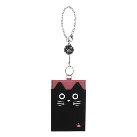 パスケース パスポーチ 定期入れ リール付き 猫 かわいい ねこ 猫の日 プレゼント グッズ 雑貨 ポーチ かばん メンズ 通勤 通学 おしゃれ 社員証 子供 高校生 中学生 女の子 icカード 2枚 icカード入れたまま レディース キャラクター ノアファミリー ねこの日 2025