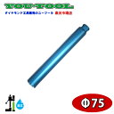 湿式ダイヤモンドコアビット φ75 Blue edge ユーツール 建設機械 工事機械 コアボーリング コアドリリング 配管 手す…
