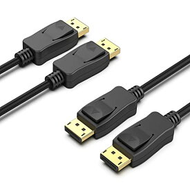 BENFEI 2個 1.8m DisplayPort-DisplayPort ケーブル 4K @ 60Hz、2K @ 144Hz DP-DPオス-オスケーブル 、金メッキコード、をサポートし、Lenovo、Dell、HP、ASUSなどに対応