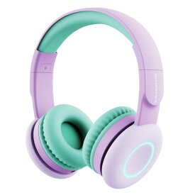 BIGGERFIVE 子供用ヘッドホン Bluetoothヘッドフォン 折りたたみ式 マイクを付き 85/94dB音量選択 サイズ調整可能キッズヘッドホン タブレット/PC/オンライン授業/学校/旅行/映画/ゲーム/音楽など適用 紫