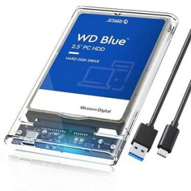 ORICO Type-C 2.5インチ HDD / SSD ケース USB C 3.1 GEN1 ドライブケース 6Gbps転送 透明 SATA3.0 ハードディスクケース 6TB（9.5mm以下）対応 静電気防止 PC材料 ポータブルHDDケース クリア 2139C3