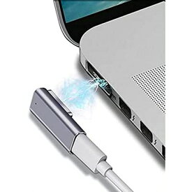 Sisyphy USB-C to Magsafe2 マグセーフ2 磁気充電アダプター MacBook Air Pro T-Tip互換 変換 PD 充電器 【PD60W 61W 65W 87W 最大100W】（2012 中期以降の磁気第2世代モデル 11、13インチ 対応）（第1第3世代非対応）