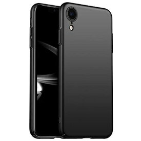 YUYIB iPhone XR ケース 薄型 軽量 耐衝撃 おしゃれ 携帯ハードケース iPhoneケース レンズ保護 アイフォンXR カバー (iPhone XR, ブラック)