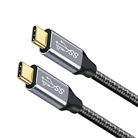 Type C ケーブル 0.5M USB C to Cケーブル USB3.1 Gen2(10Gbps) 100W PD急速充電 4K / 60Hz映像出力 ナイロン編みMacBook、Pad、Surface、Switch、Xperia、Galaxy、Pixel等タイプc機種対応