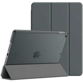 JEDirect iPad 9/8/7 ケース (10.2インチ 2021/2020/2019モデル 第9/8/7世代用) ケース 三つ折りスタンド 耐衝撃カバー オートウェイクアップ/スリープ機能 (スペースグレイ)