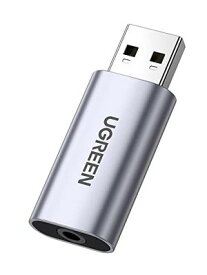 UGREEN USB イヤホンジャック 変換アダプタ 外付け サウンドカード USB 3.5mm 変換アダプター TRRS 4極 マイク・ヘッドホン端子一体化 直挿しタイプ PS5 PS4/Raspberry Pi/MacBook/Windows PC/Linuxなどに最適