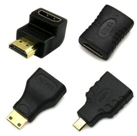 Kondolen 全部に対応 HDMI 接続 変換 4つセット mini HDMI ＆ micro HDMI 90° L型 延長 コネクター