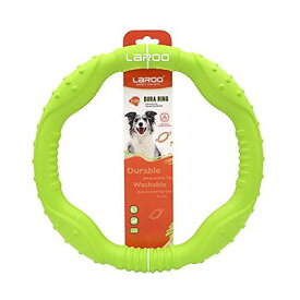 LaRoo犬デンタル玩具、大型犬用おもちゃ耐久性、ラウンドフリスビーストレス解消 犬のペットの知能訓練用、浮遊訓練おもちゃ。(30CM グリーン)