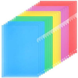 ZCZN クリアホルダー A4 クリアファイル収納 透明カラー 5色セット 20枚 資料収納 書類管理