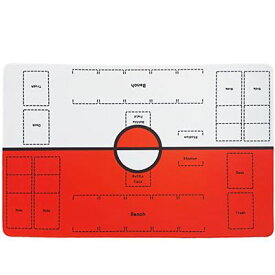 OTOlife プレイマット 72 × 46cm 軽量で、子供が運ぶのに適しています 全面縫製仕様 ラバープレイマット 滑り止め 収納袋付き カードゲーム (赤白72 *46)