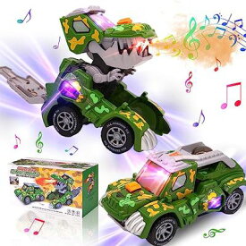 車 おもちゃ LED変形恐竜の車 電動RCカー おもちゃの車を歌う リモコンカー ラジコンカー 無線操作 贈り物 誕生日プレゼント クリスマスプレゼント