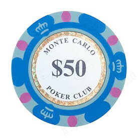 AngeliqueShop モンテカルロ ポーカーチップ 100枚セット ポーカー カジノ コイン (50ドル×100枚)