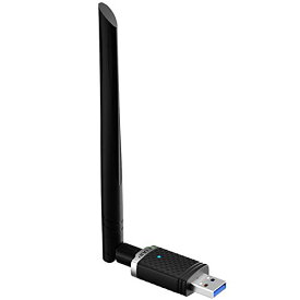 WiFi 無線LAN 子機 1300Mbps USB3.0 WIFIアダプター デュアルバンド 5G/2.4G 802.11 AC 高速通信5dBi 360°回転アンテナ Windows11/10/8.1/8/7/ XP/Vista/Mac OS X 対応 PC/Desktop/Laptop